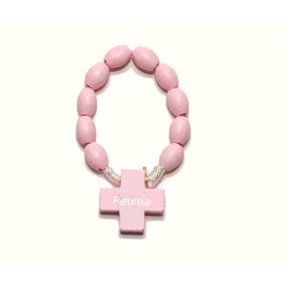Pink Wooden Rosary Decade