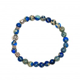 Blue Jasper Fatima Bracelet