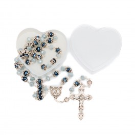 Fatima Blue Crystal Rosary