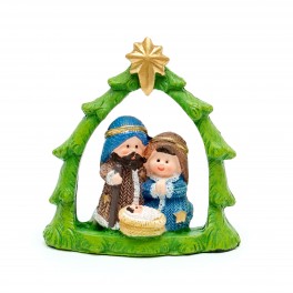 Nativity Scene with Christmas Tree