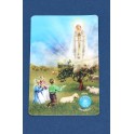 Fatima prayer card with holy water