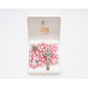 Bohemian Glass Fatima Rosary - Pink