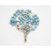 Bohemian Glass Fatima Rosary - Blue