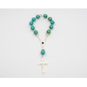 Bohemian Glass Fatima Decade - Green