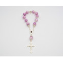 Bohemian Glass Fatima Decade - Purple